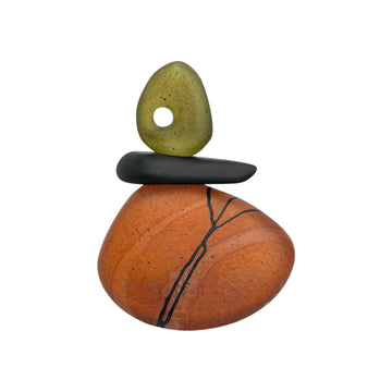 Orange and Green Cairn