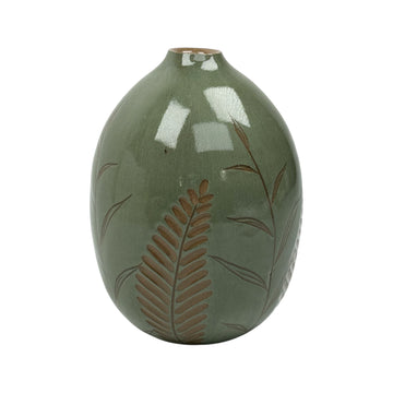 Medium Vase - Teal - Botanical