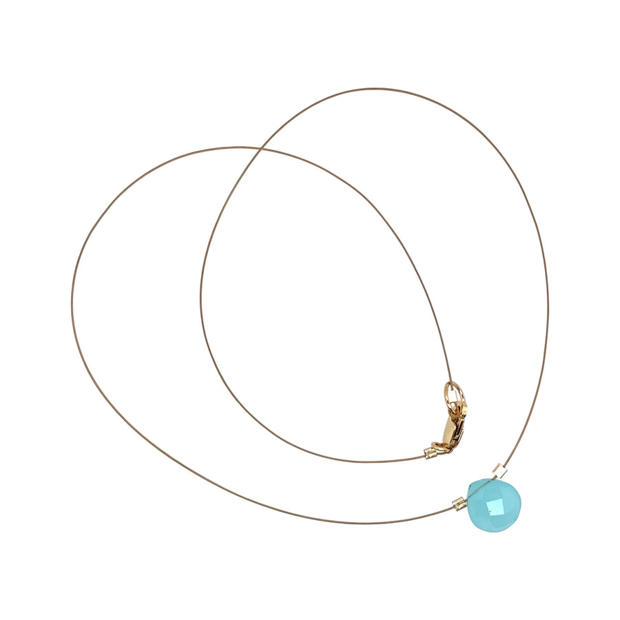 Aqua Chalcedony Necklace