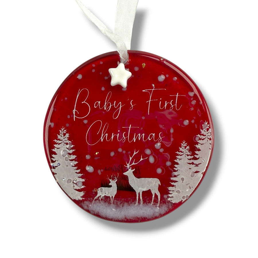 Baby's First Christmas Glass Ornament