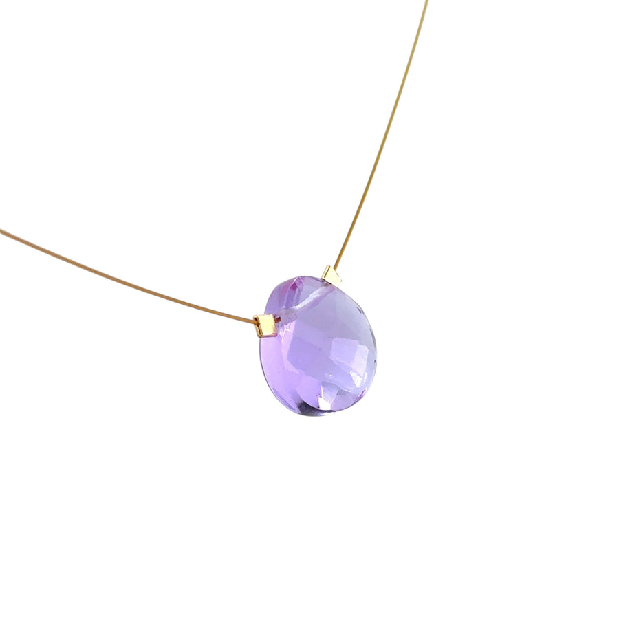Czech Quartz Necklace - Hyacinth