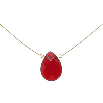 Czech Quartz Necklace - Cherry