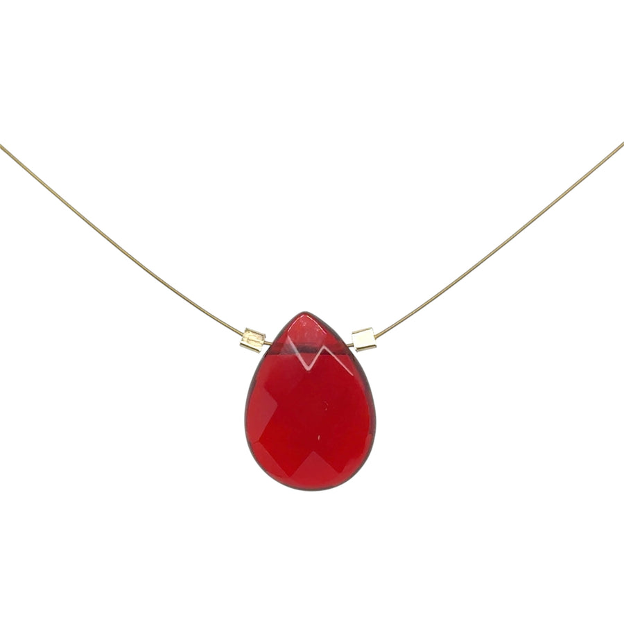 Czech Quartz Necklace - Cherry