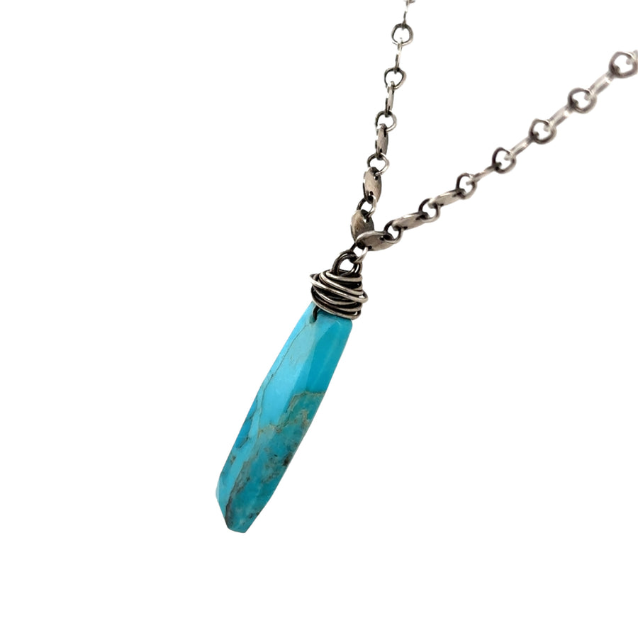 Necklace - Turquoise Rectangle
