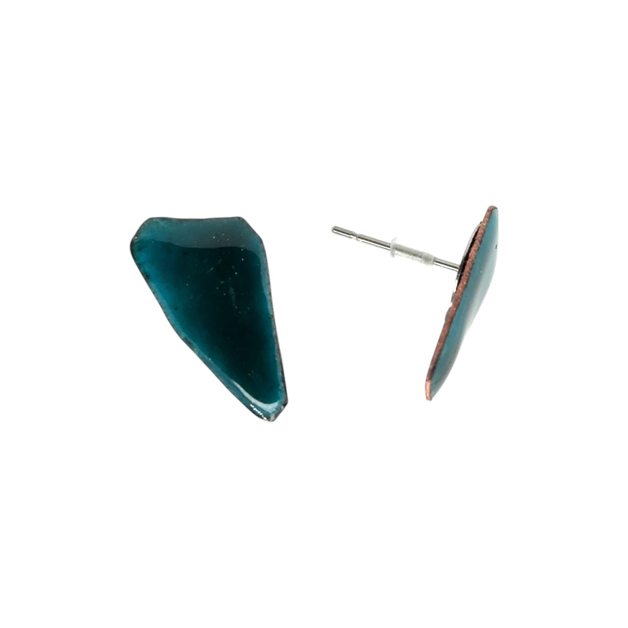 Enameled Stud Earrings