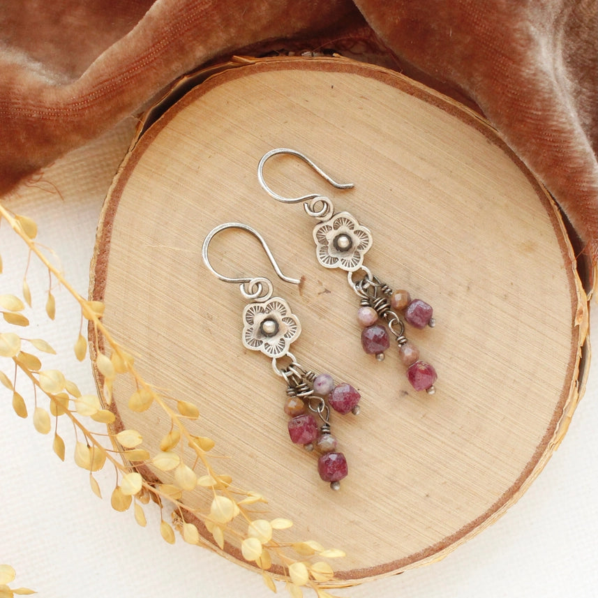 Cactus Flower - Mini - Earrings - Violet