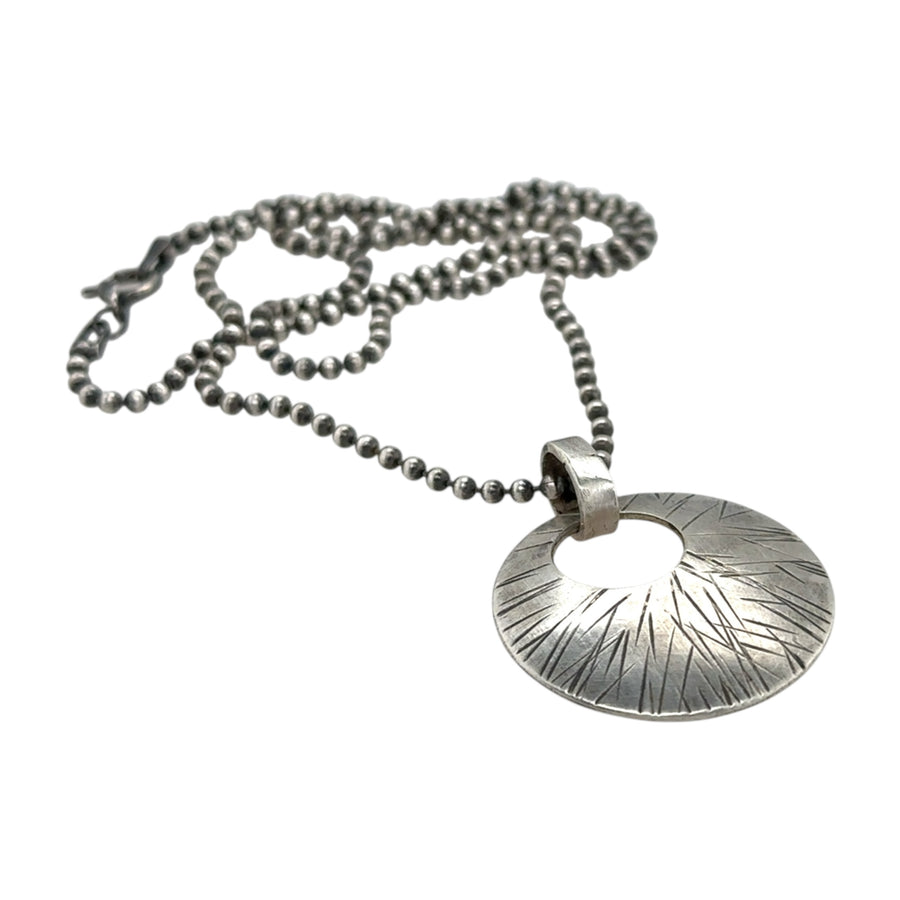 Necklace - Silver Disk