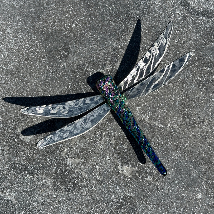 Dichroic Glass Dragonfly