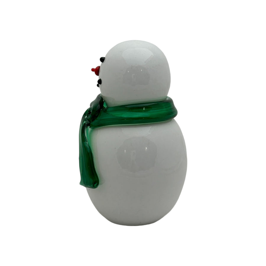 Snowman with Green Scarf