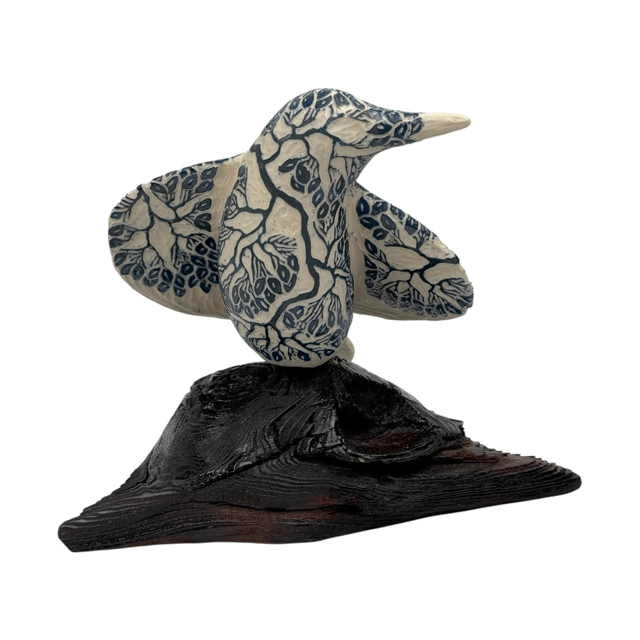 Bird - Carved - Blue #1302