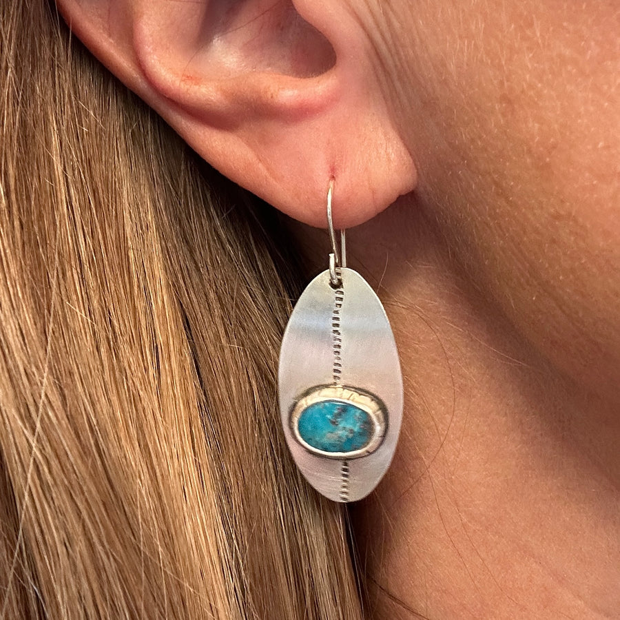 Earrings - Turquoise Shields