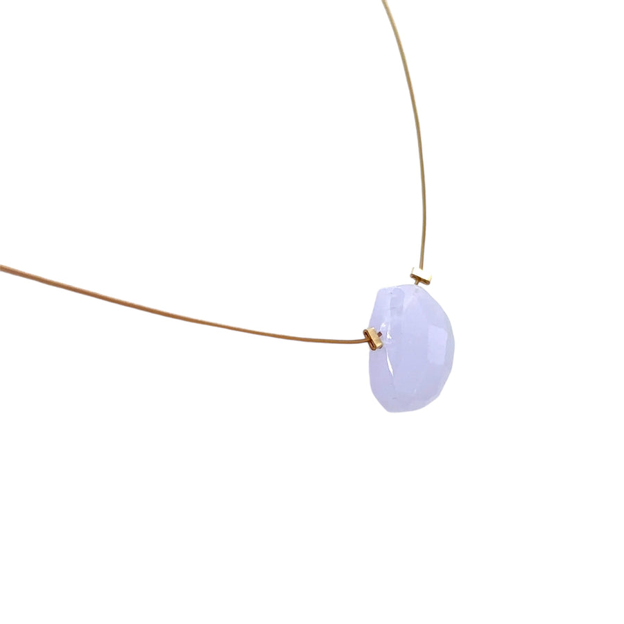 Czech Quartz Necklace - Lilac