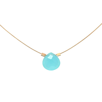 Aqua Chalcedony Necklace