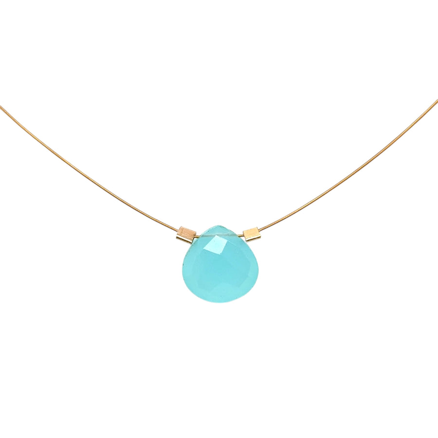 Aqua Chalcedony Necklace