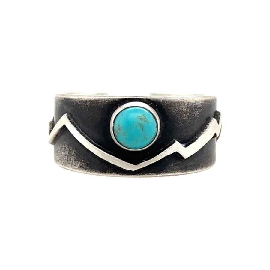 Mountains Ring with Turquoise #14s