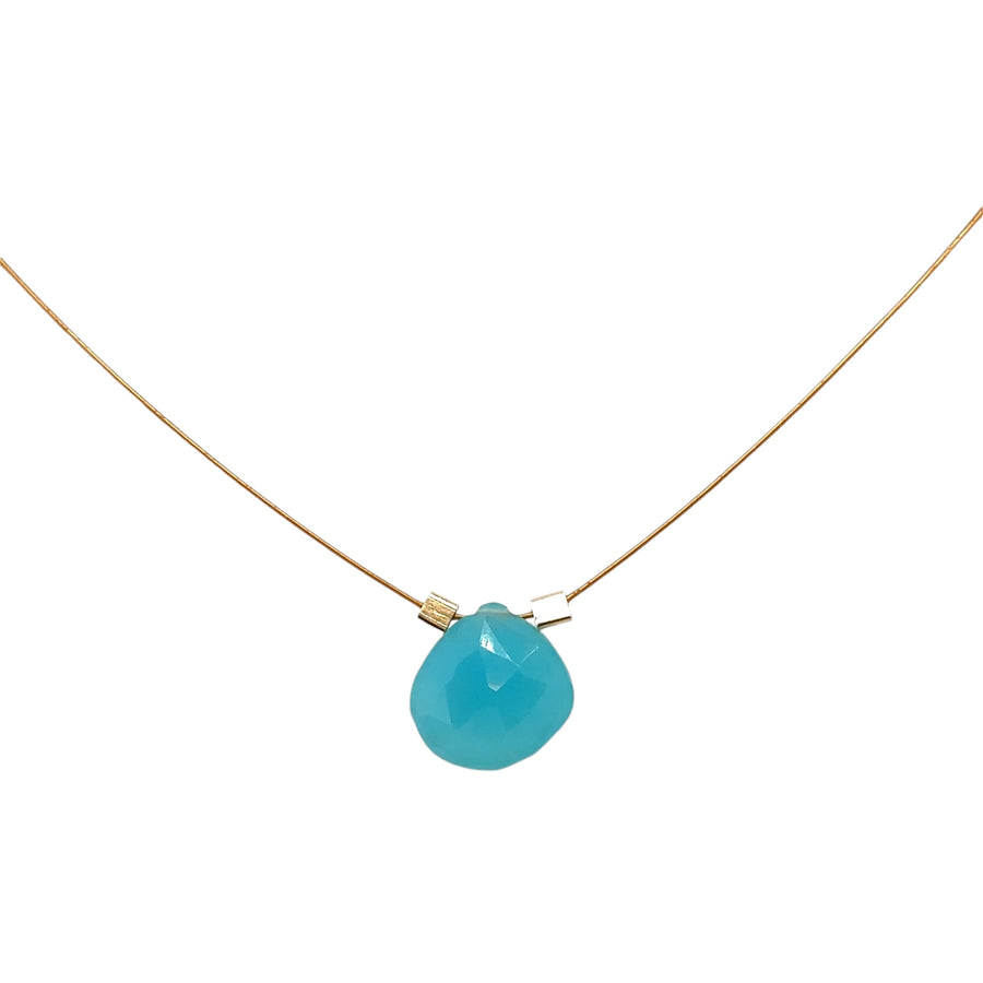 Aqua Chalcedony Necklace