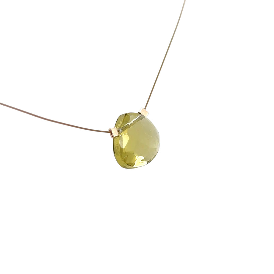 Czech Quartz Necklace - Lemon