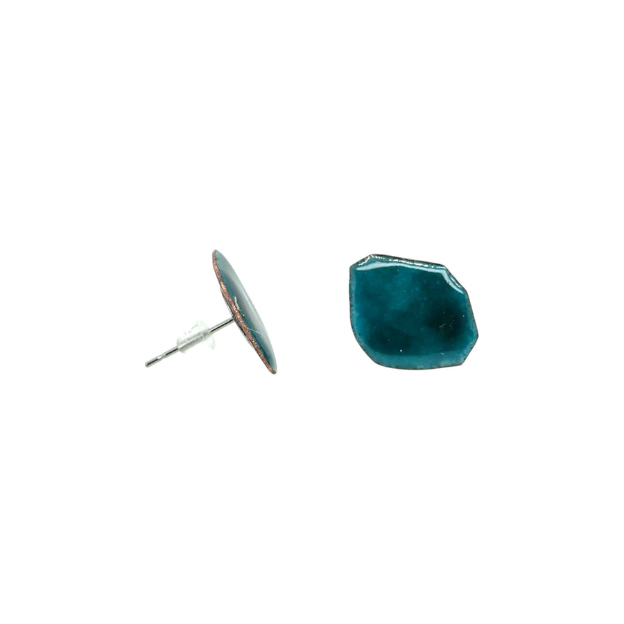 Enameled Stud Earrings