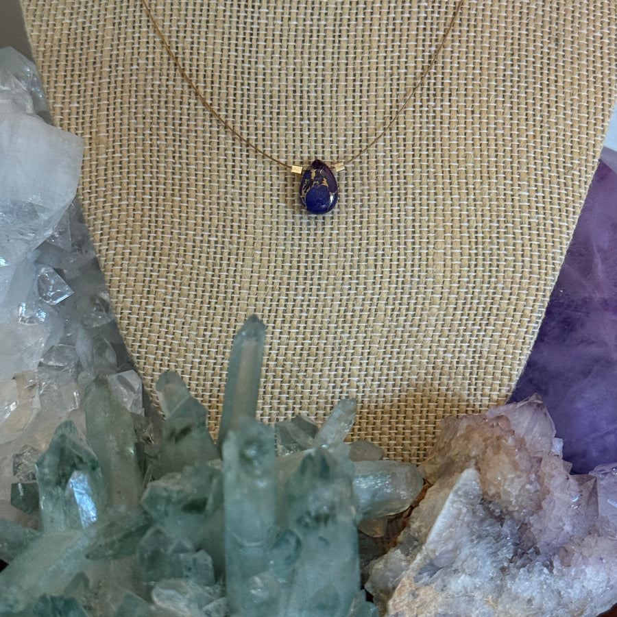 Purple Copper Turquoise Necklace