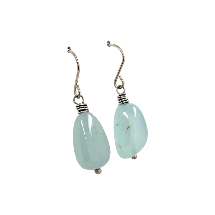 Earrings - Aquamarine Nuggets