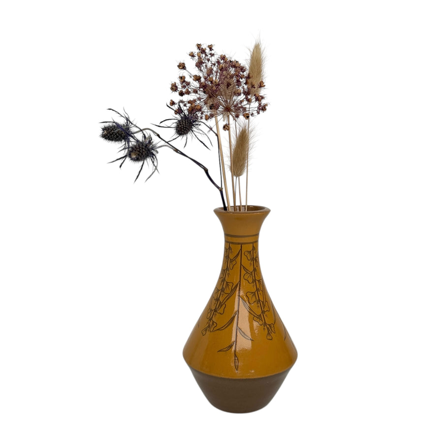 Medium Vase - Gold - Botanical