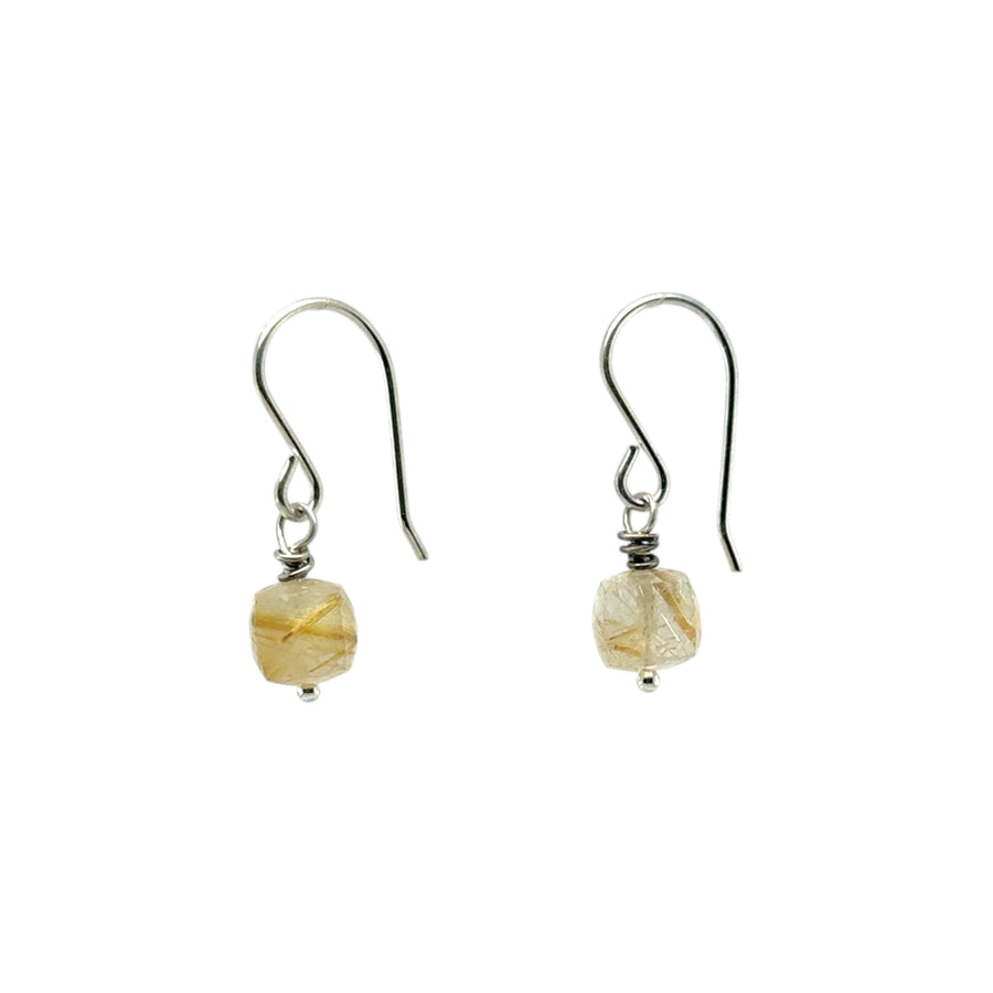 Earrings - Rutilated Quartz - Tiny