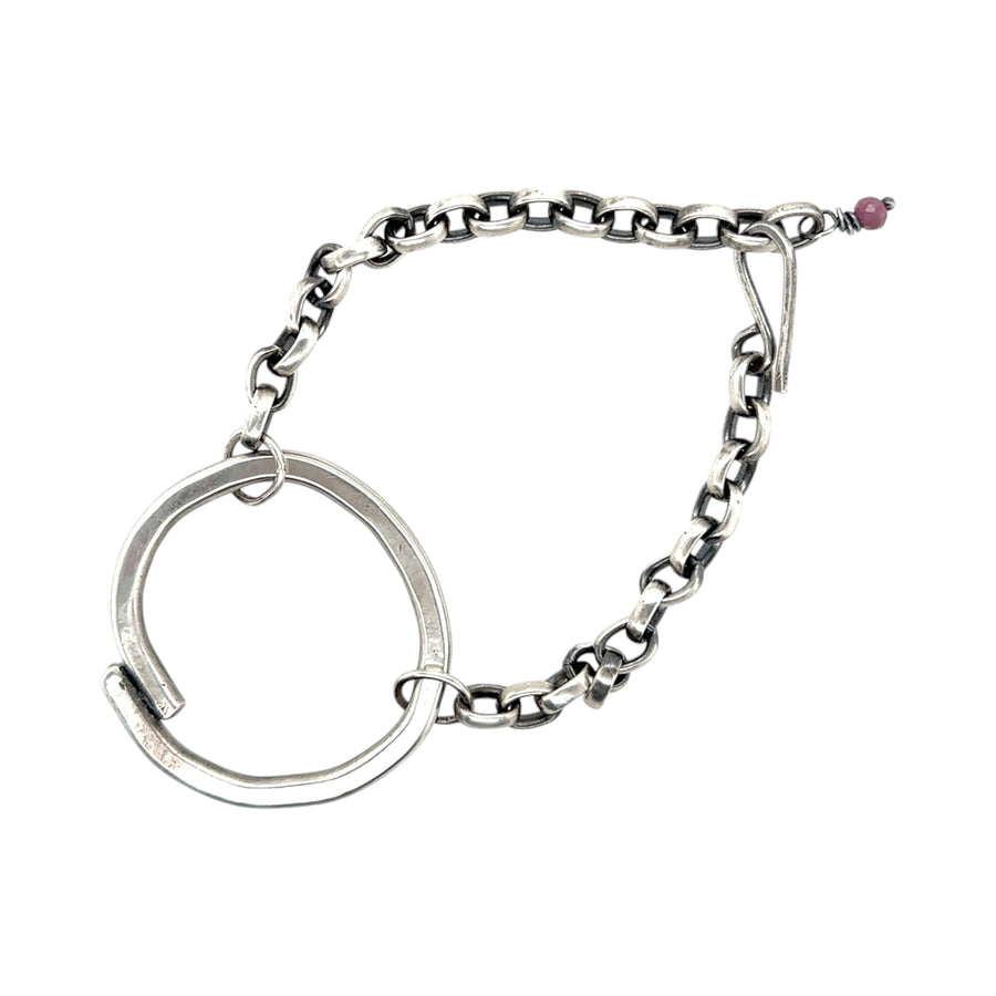 Bracelet - Heavy Chain with Overlap Circle