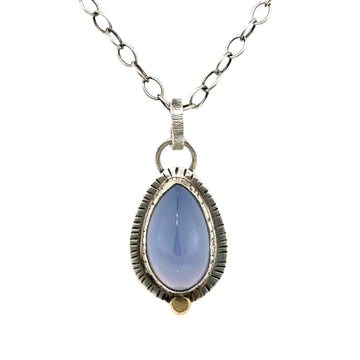 Necklace - Chalcedony with 18k Accent