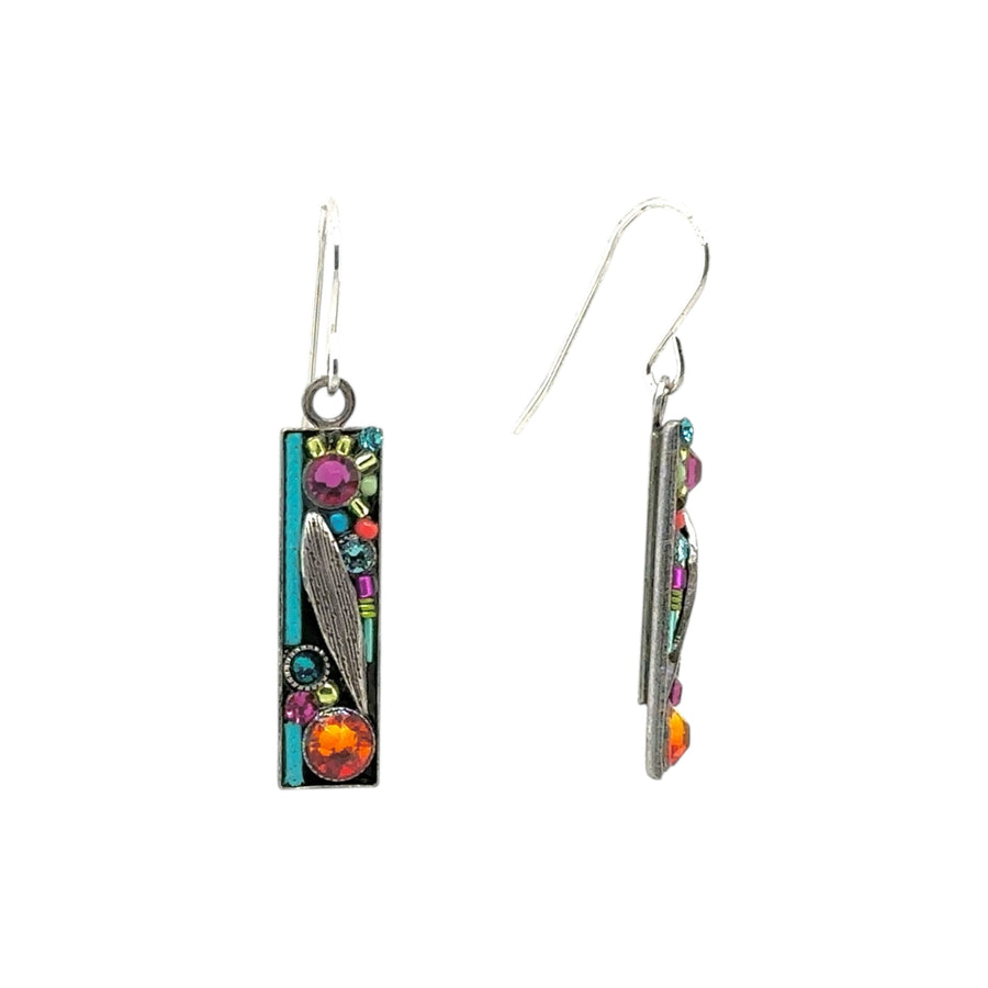 Earrings - Botanical Leaf Rectangle