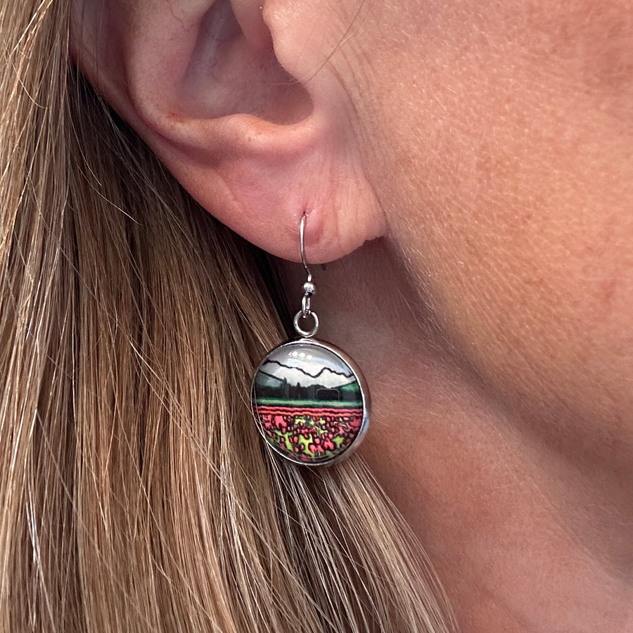 Earrings - Field of Tulips
