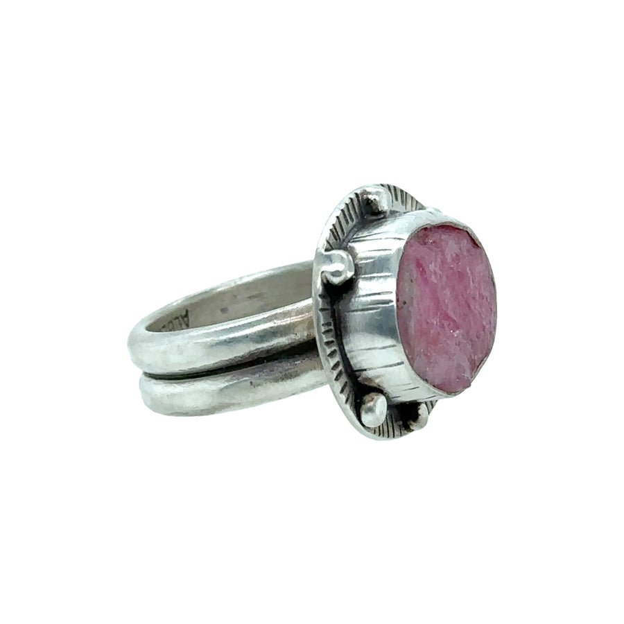 Ring - Ruby - Rough Top - Size 7