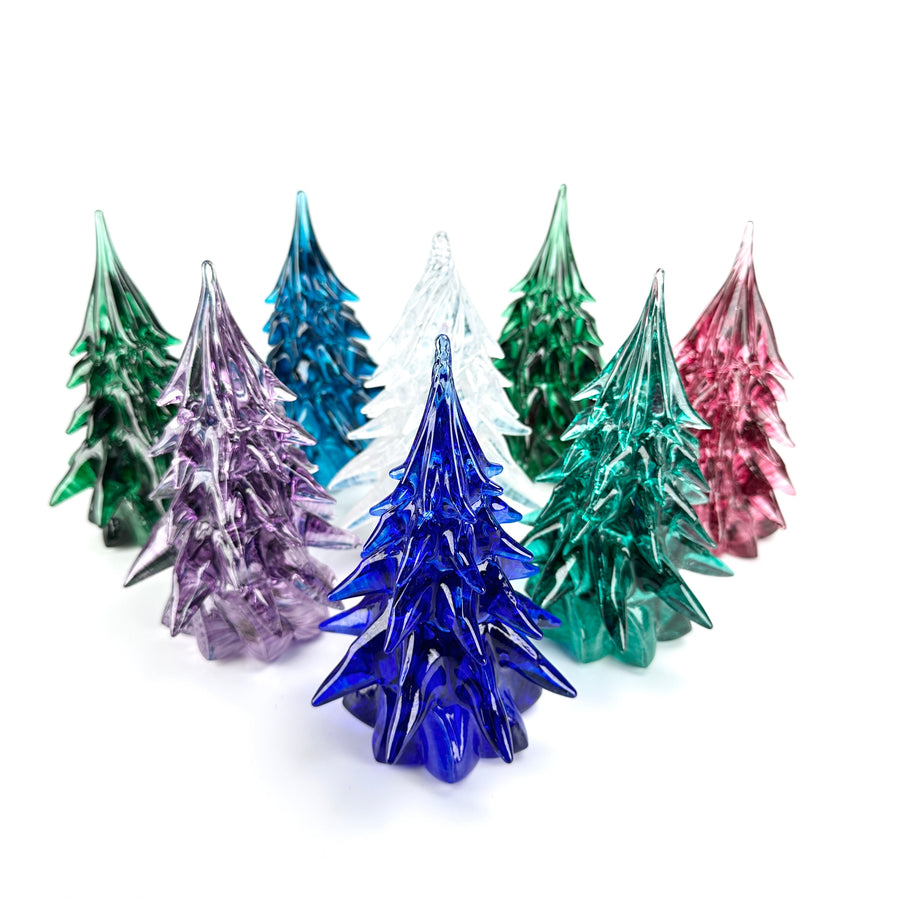 Small Glass Tree - Light Blue