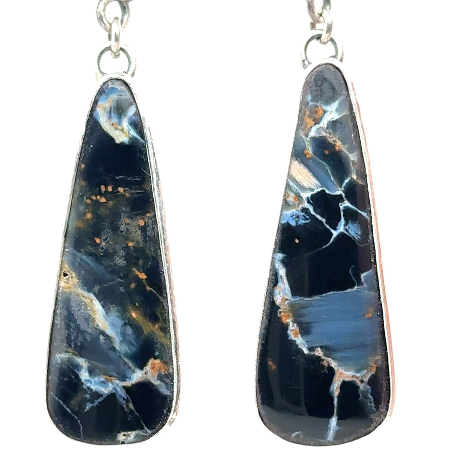 Earrings - Pietersite and Pearl