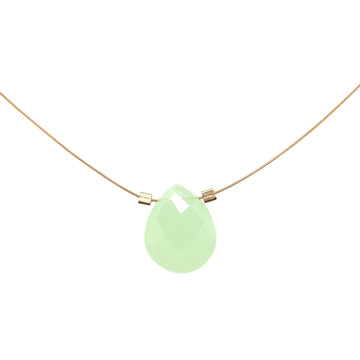 Czech Quartz Necklace - Pistachio