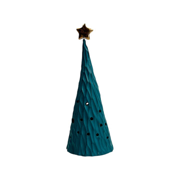 Holiday Luminary Tree - Teal - Medium