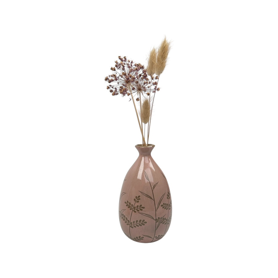 Medium Vase - Pink - Botanical