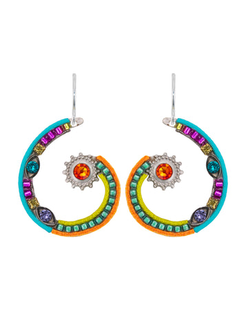 Earrings - Spiral Sunburst