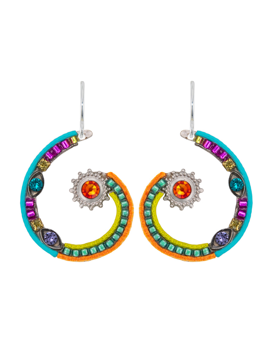 Earrings - Spiral Sunburst