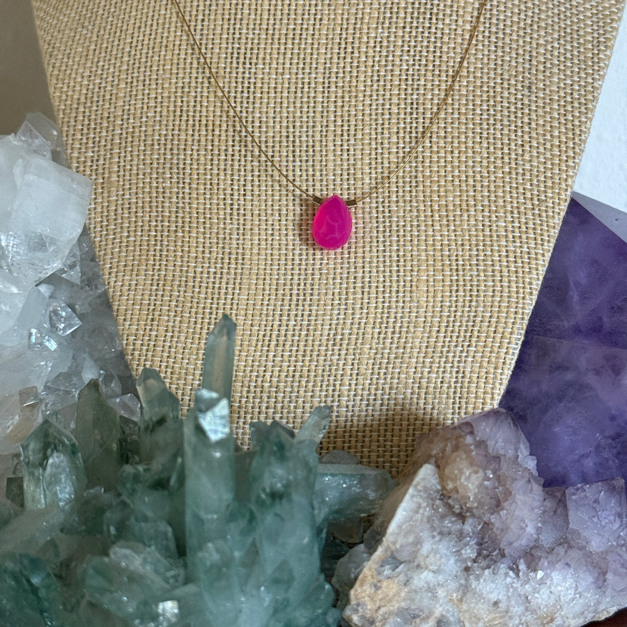 Pink Chalcedony Necklace