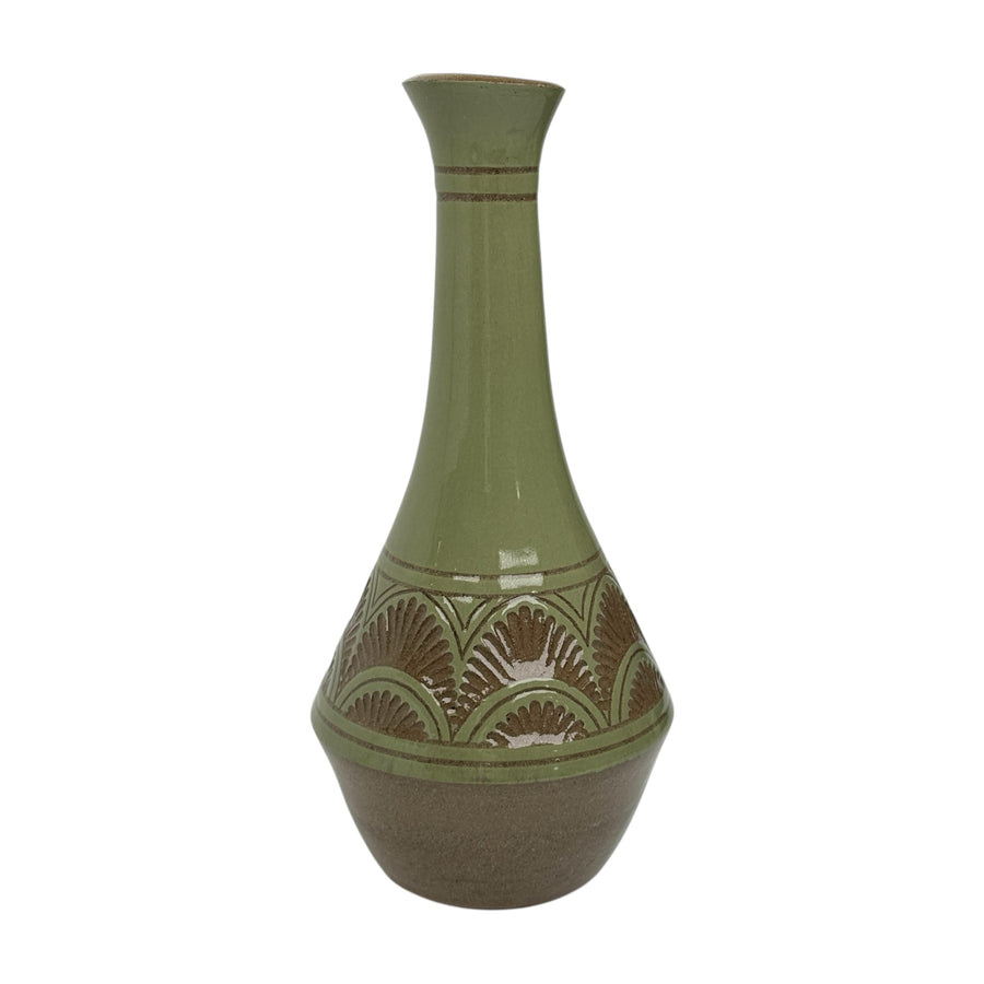 Large Vase - Sage - Geometric