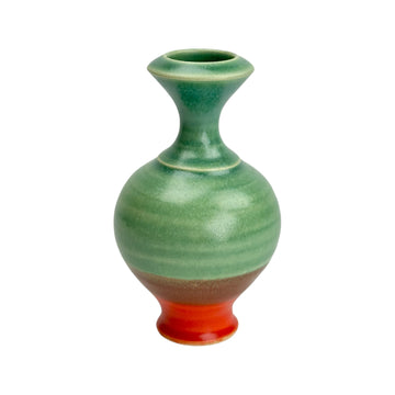 Bud Vase - Green/Red