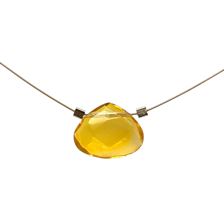 Czech Quartz Necklace - Lemon