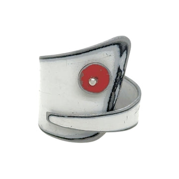 Ring - White with Red Dot - Size 8