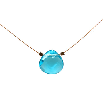 Czech Quartz Necklace - Teal