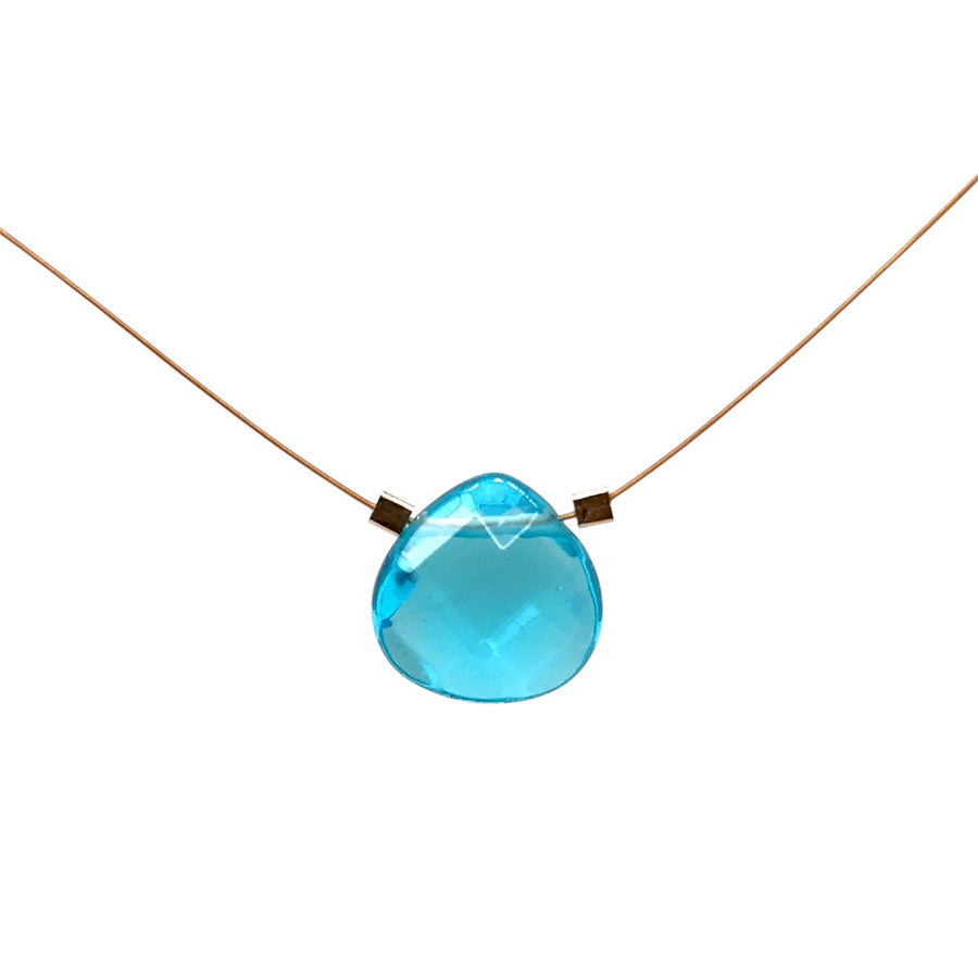 Czech Quartz Necklace - Teal