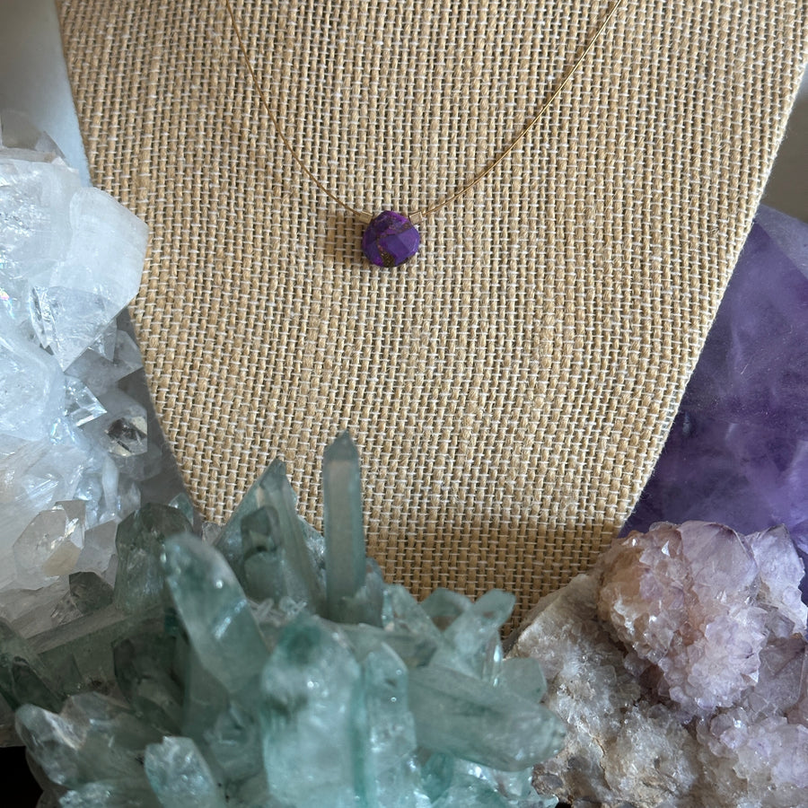 Purple Copper Turquoise Necklace