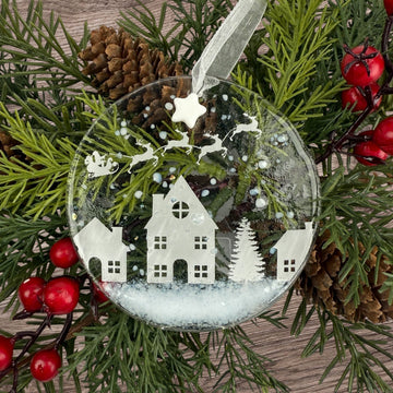 Christmas Eve Glass Ornament