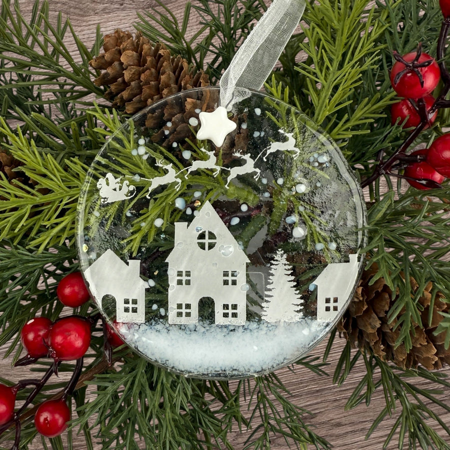 Christmas Eve Glass Ornament