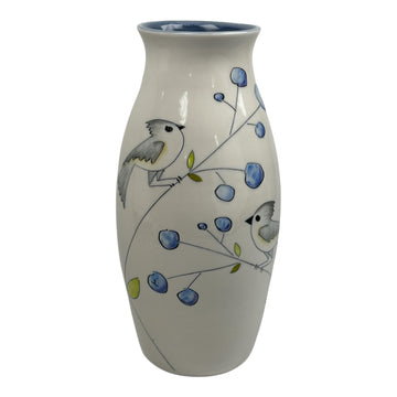 Birds and Blueberries - Vase - Extra Large