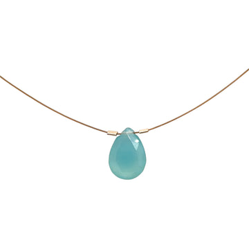 Aqua Chalcedony Necklace